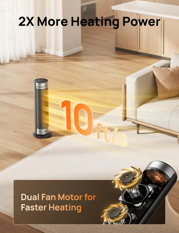 DREO space heater remote control used for precise comfort.
