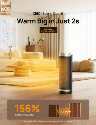 Dreo space heater remote control enabling easy operation from across the room