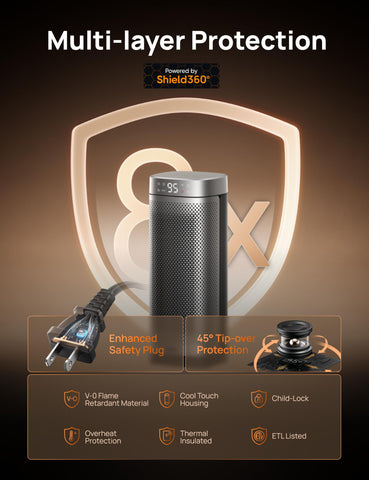 DREO Space Heater remote control enables easy programmable comfort