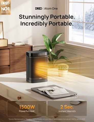 DREO space heater remote control for convenient adjustment