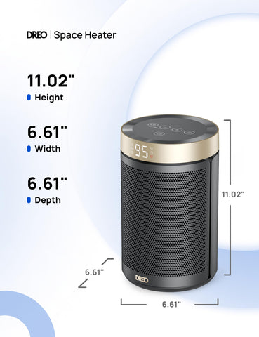 DREO space heater safety design with ETL certified components.