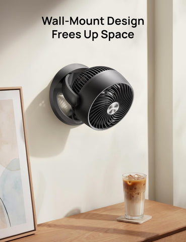 DREO table fan shows 120-degree tilt for flexible cooling angles.