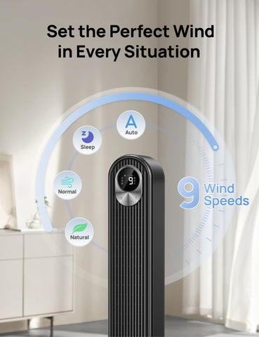 DREO bladeless design blends with decor while cooling.