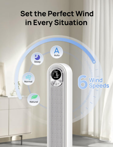 DREO bladeless design with smooth airflow and quiet operation