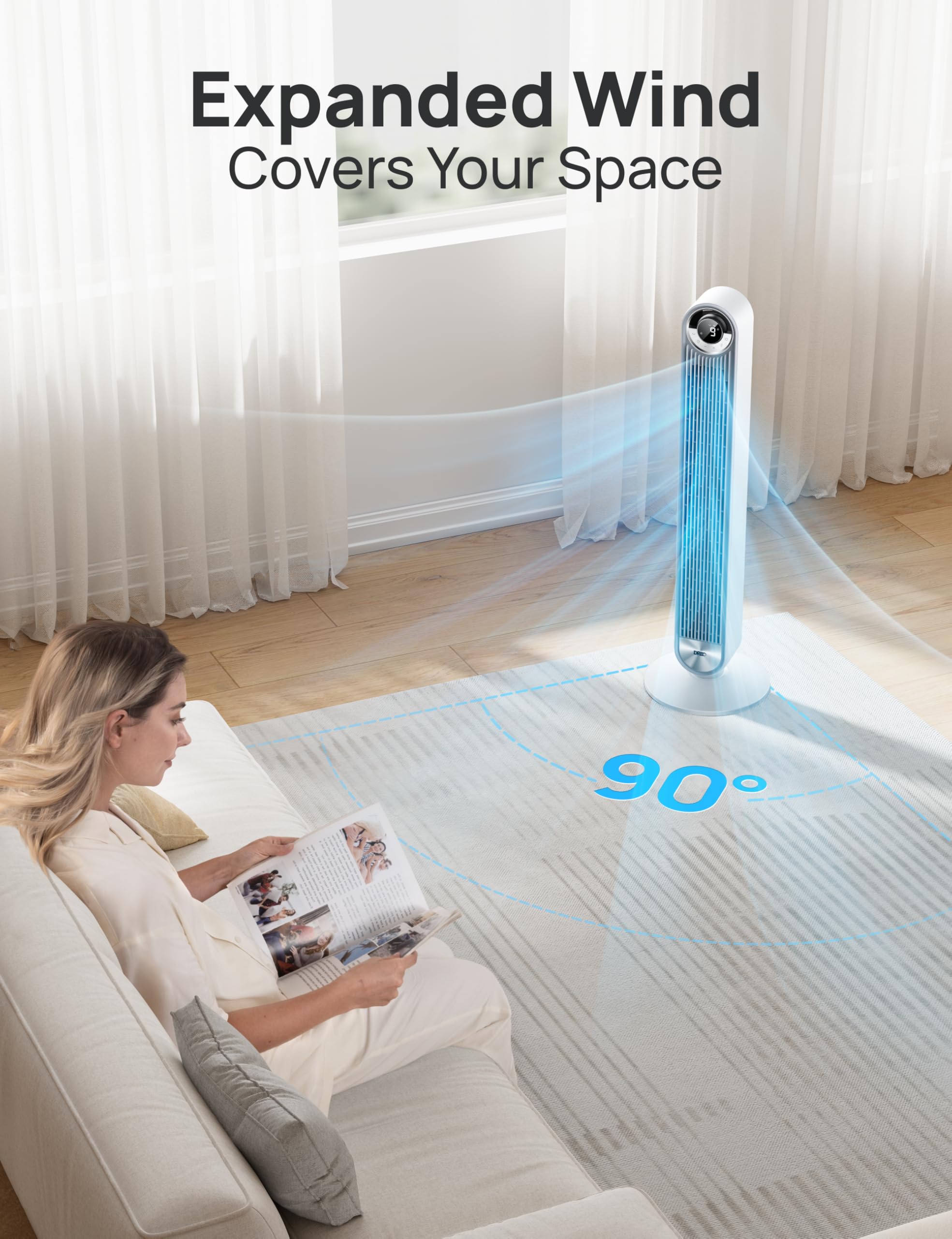 DREO 9-speed DC motor delivers customizable cooling