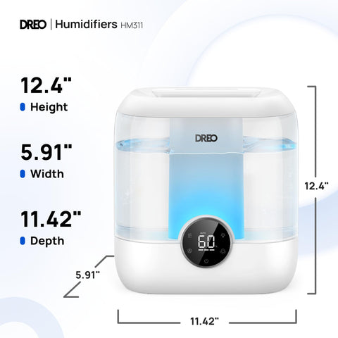 DREO humidifier includes LED night-light for a soft ambience