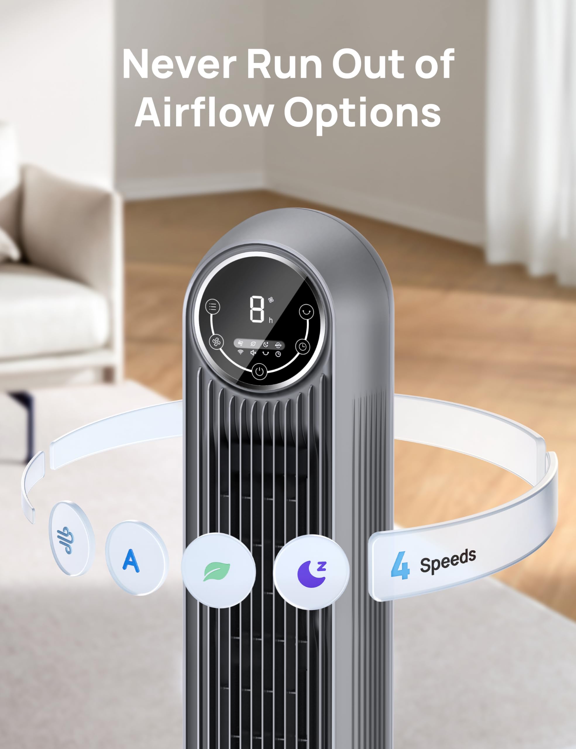 DREO 90-degree oscillation fills the room with breeze