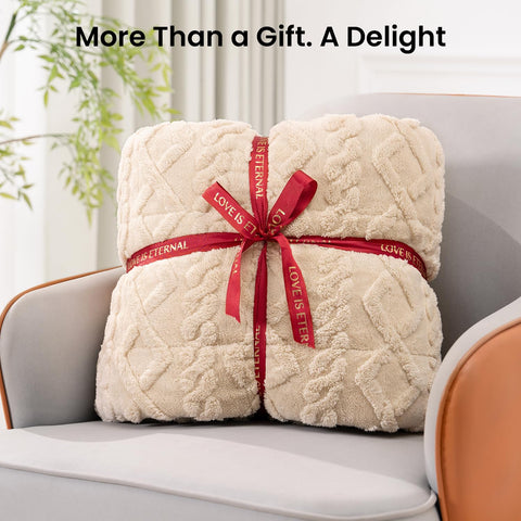 Drewin blanket on bed or sofa for relaxing evenings