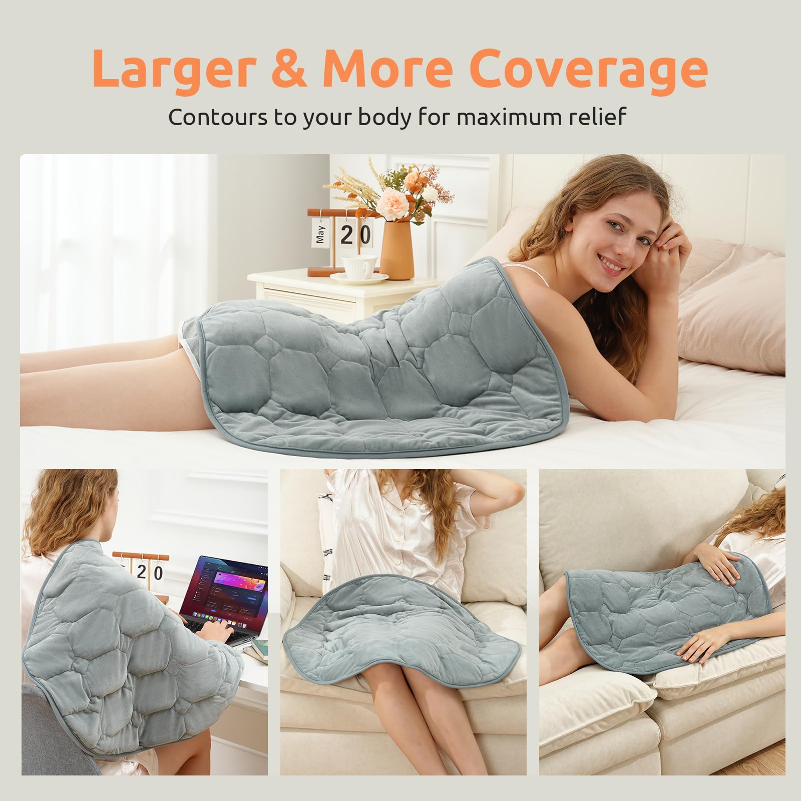 Drewin detachable cord enables washing the pad after use.