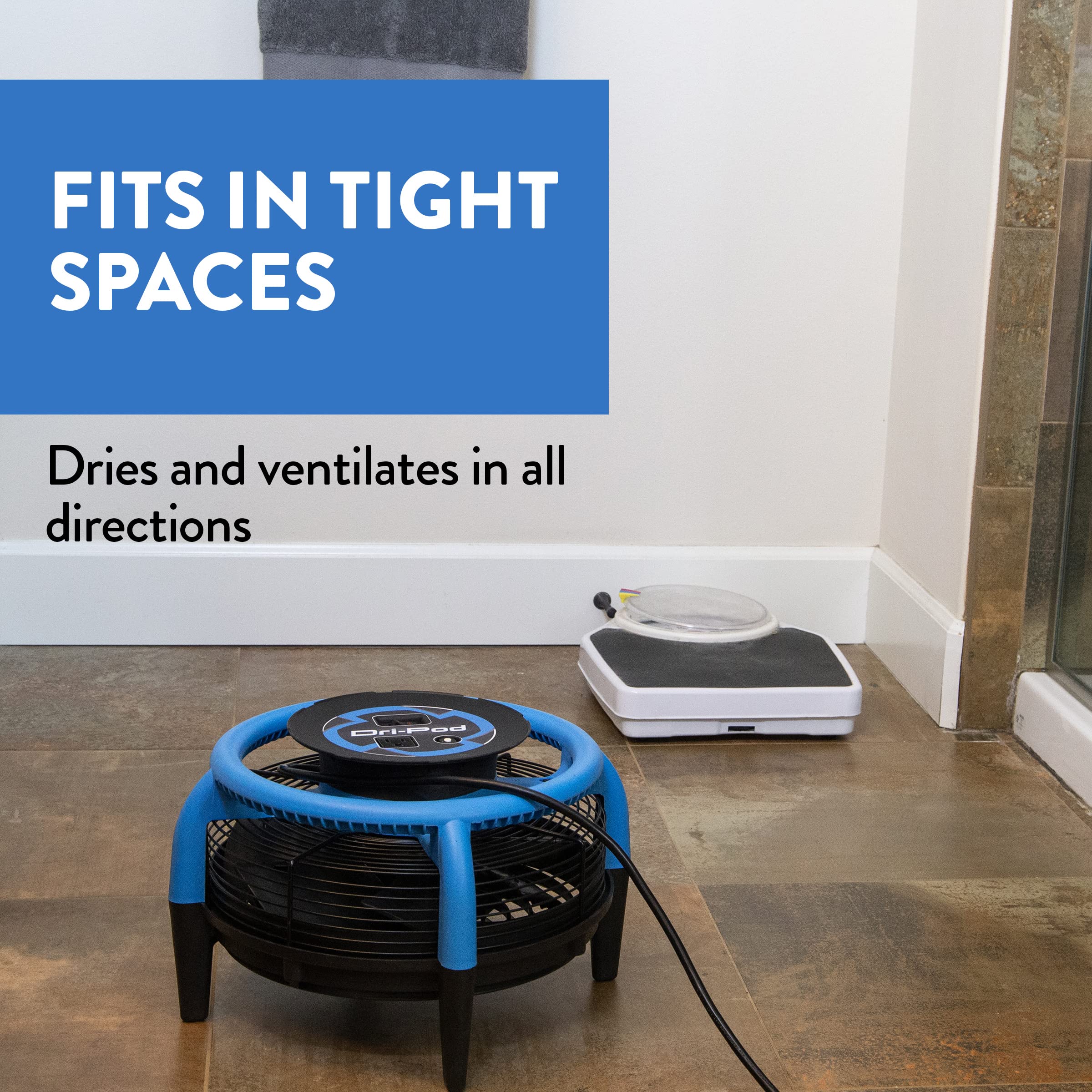 Dri-Eaz Dri-Pod Pro suits commercial spaces like classrooms and hotels.