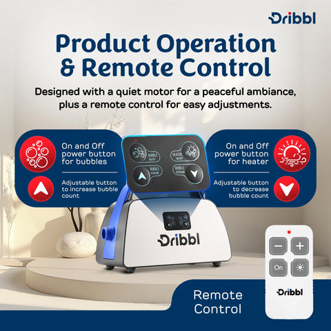 Dribbl Electric Bubble Bath Mat non-slip surface ensures stable sessions