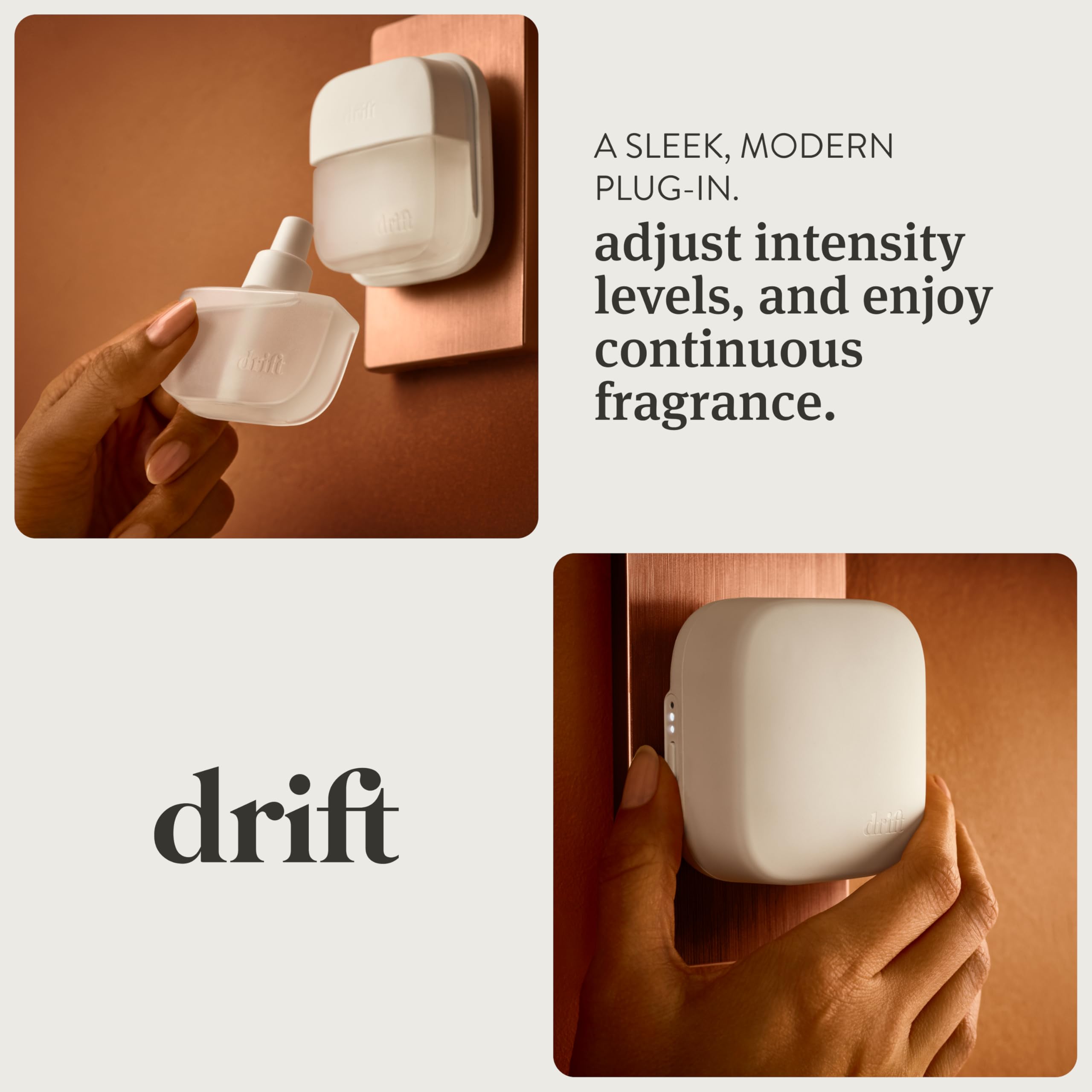 Drift teak refill label communicates scent profile and safety