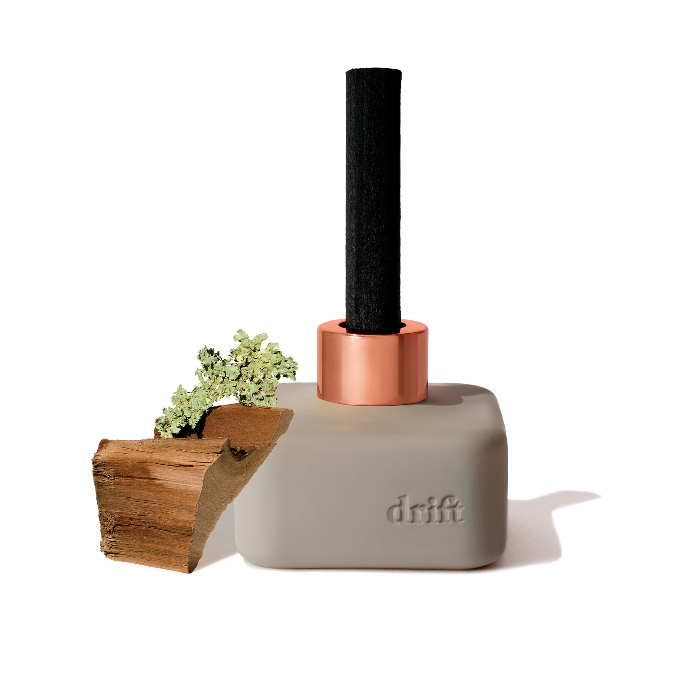 Drift Teak Diffuser bottle close-up showing premium finish and long-lasting fragrance.