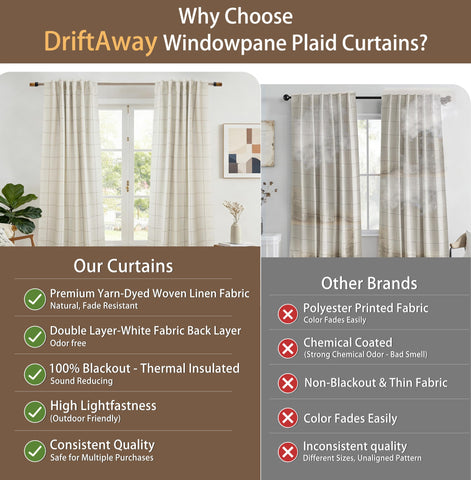 DriftAway two-layer blackout thermal lining close-up showing light control.