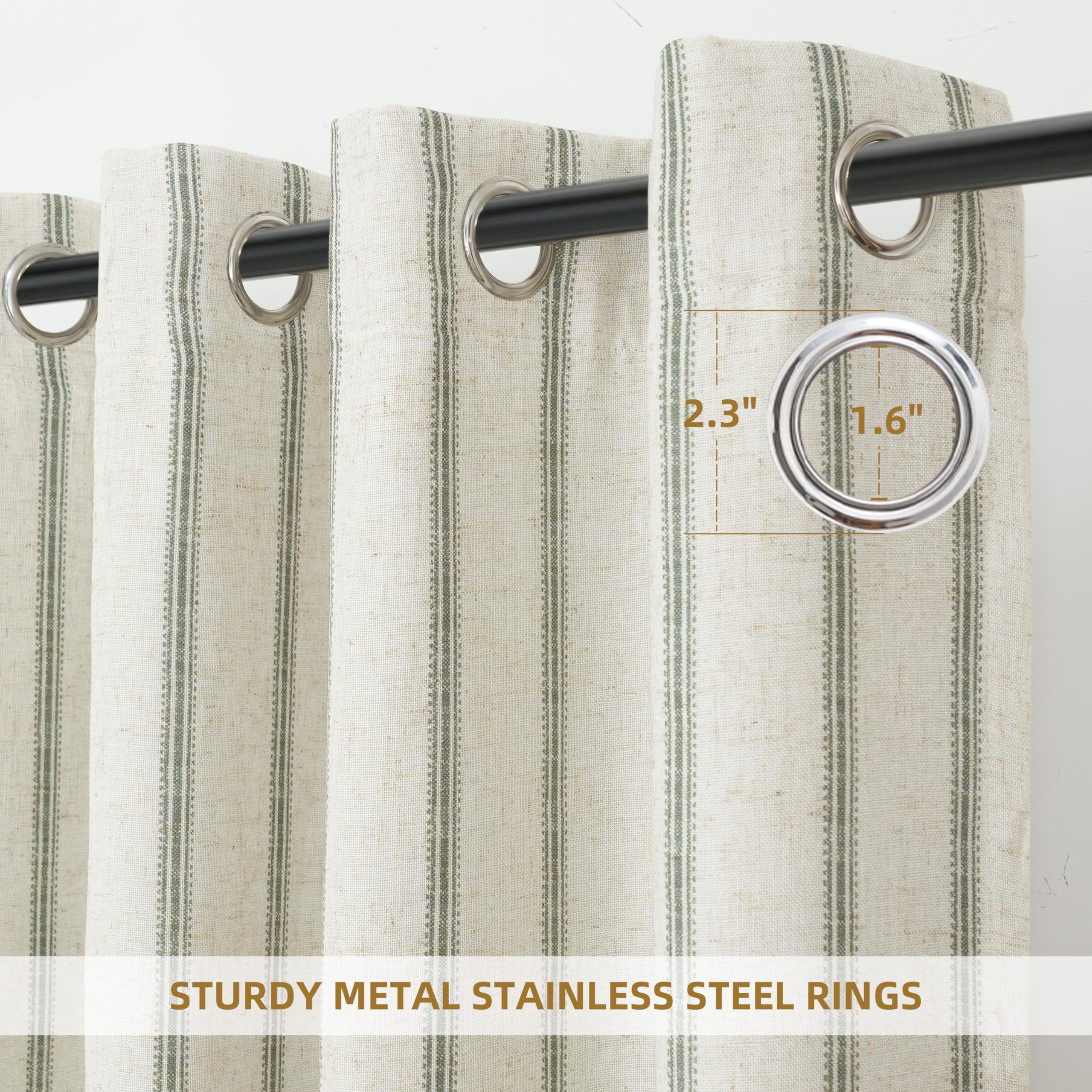 DriftAway Farmhouse curtains with silver grommets enable easy installation