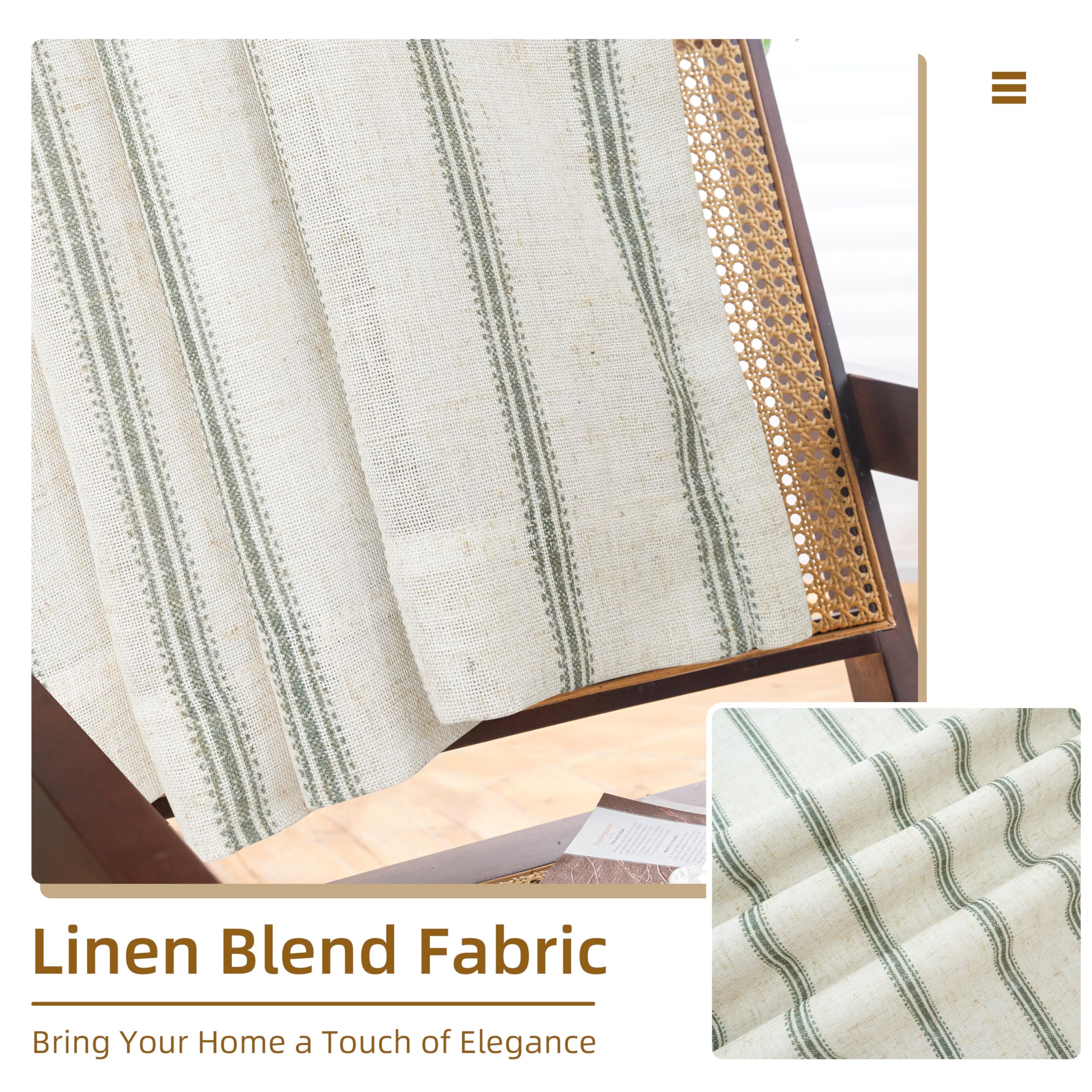 DriftAway striped loden-green drapes demonstrate thermal insulation demonstration