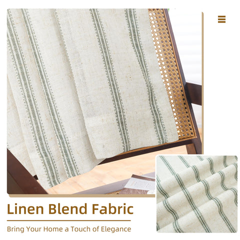 DriftAway striped loden-green drapes demonstrate thermal insulation demonstration