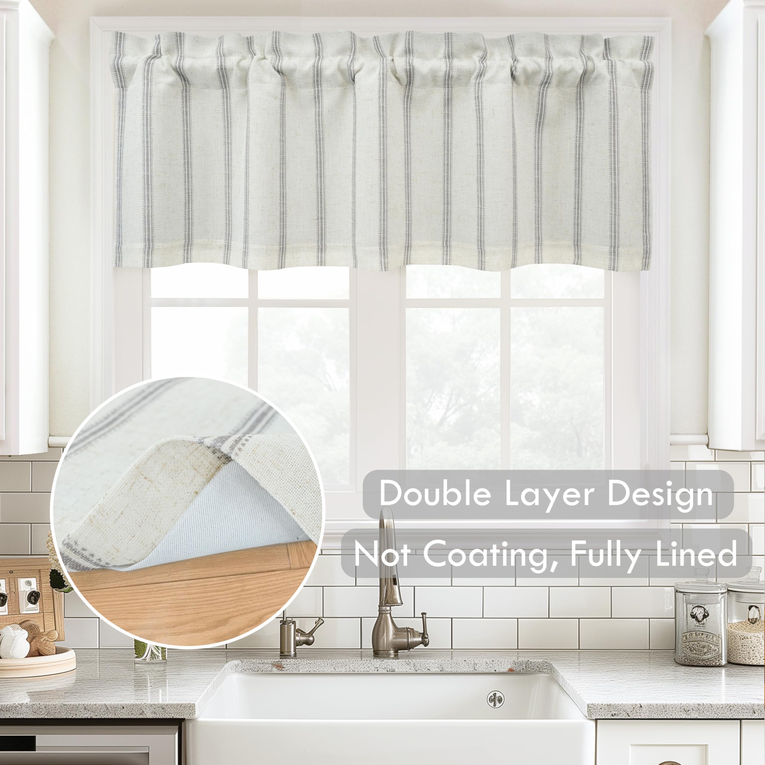 DriftAway valance with 3-inch rod-pocket top for easy installation.
