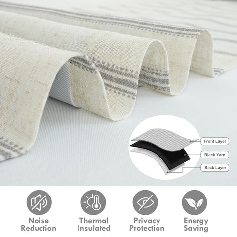 Triple weave blackout lining from DriftAway reduces glare and warmth.