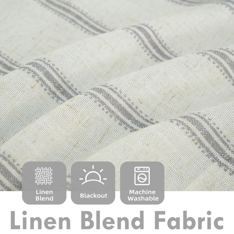 Vertical striped design by DriftAway adds classic farmhouse charm.