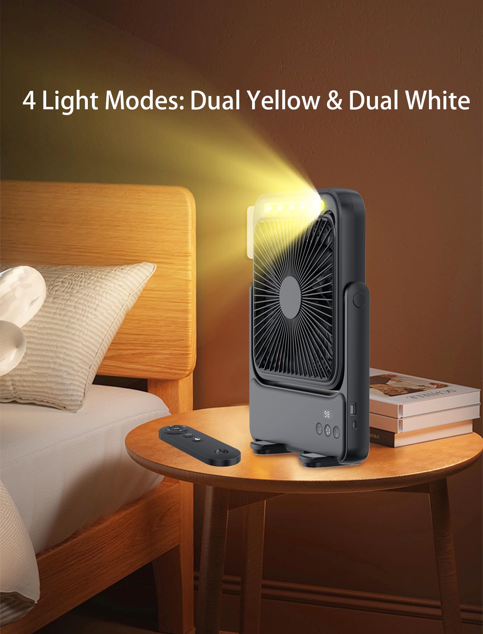 DRIFWIN compact travel fan offers space-saving portability for travel.