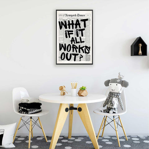 Drimiler 8x12 framed art provides compact wall focal point in bedrooms and dorms.