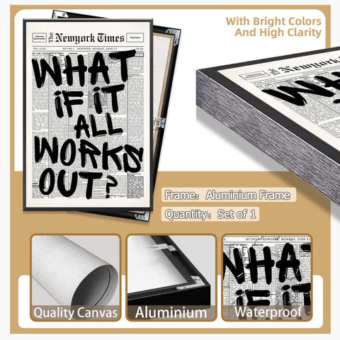 Drimiler canvas wall art positive quote adds uplifting focus for bedrooms and offices.
