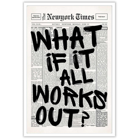 Drimiler retro black and white newspaper poster provides daily inspiration for any room.