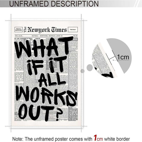 Drimiler What If It All Works Out print anchors room aesthetic and motivation.