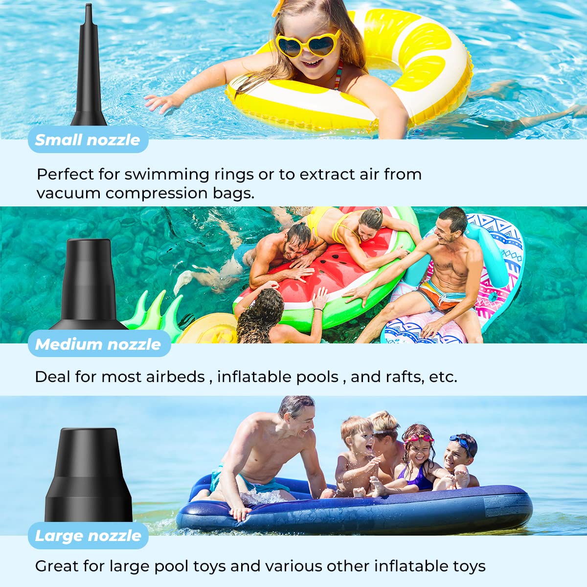 Dr.Meter air pump with 4000mAh battery for cordless inflating