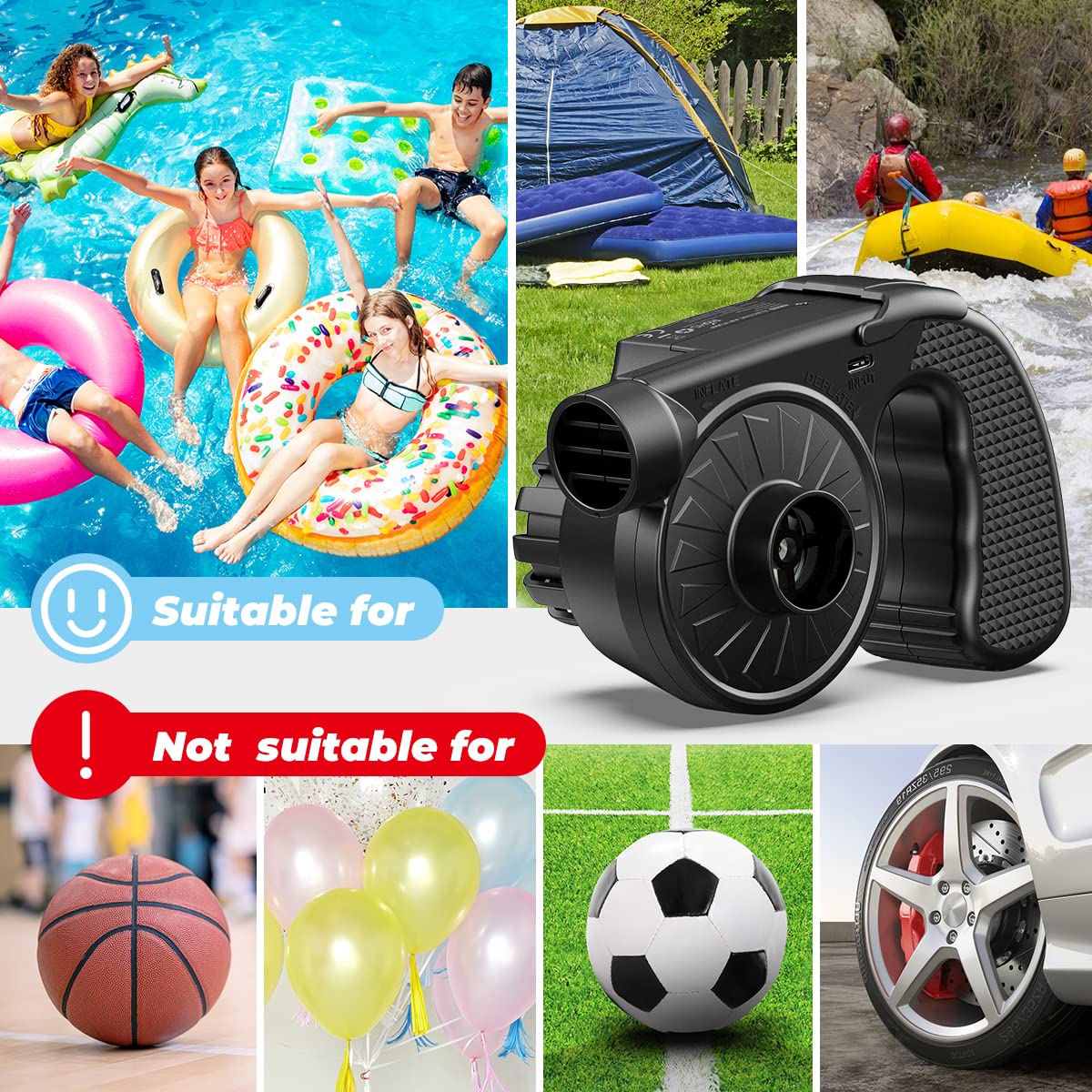 Dr.Meter inflates and deflates quickly for fast setup