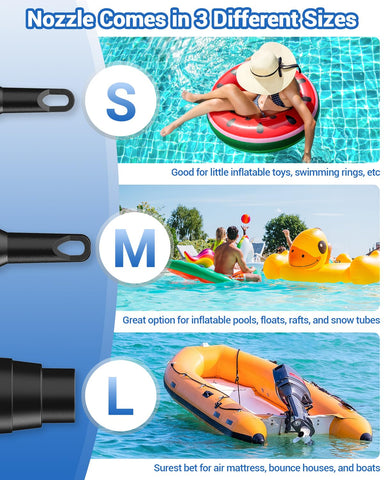 Dr.meter air pump nozzle set ensures perfect fit for inflatables
