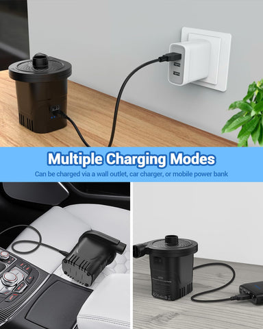 Dr.meter air pump portable charger to power devices while traveling