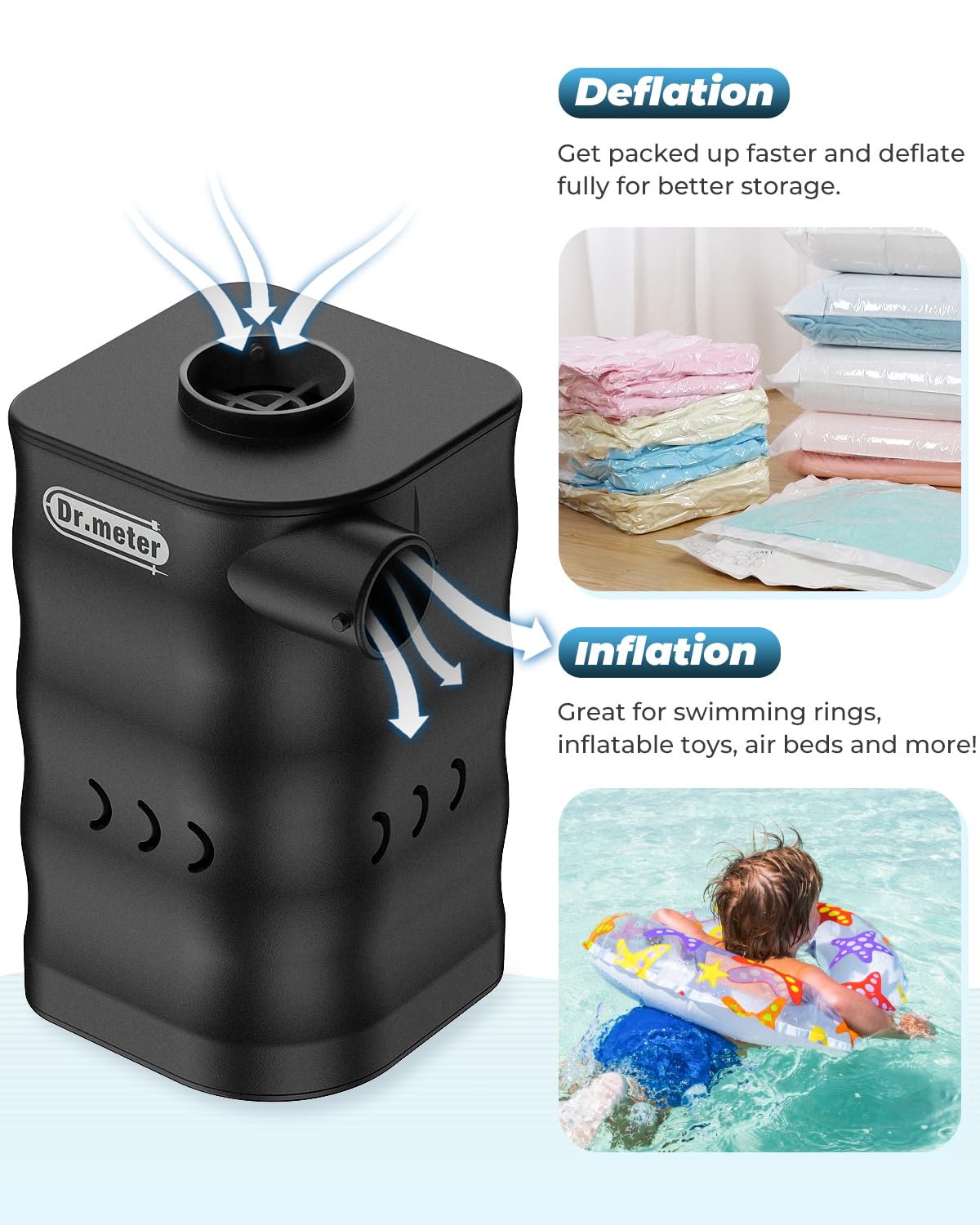 Dr.meter AP6 Type-C charging keeps you powered up.