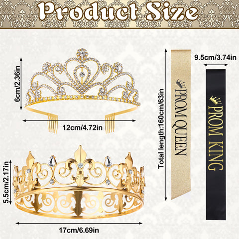 Droutti prom queen crown with comb design for secure wear.