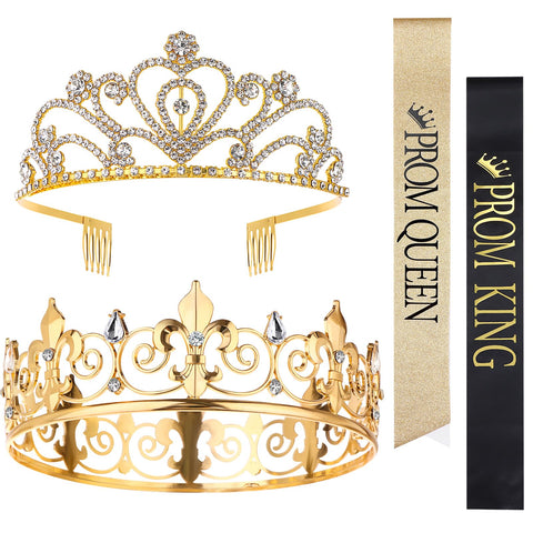 Droutti wedding and graduation crown with sash for versatile celebrations.