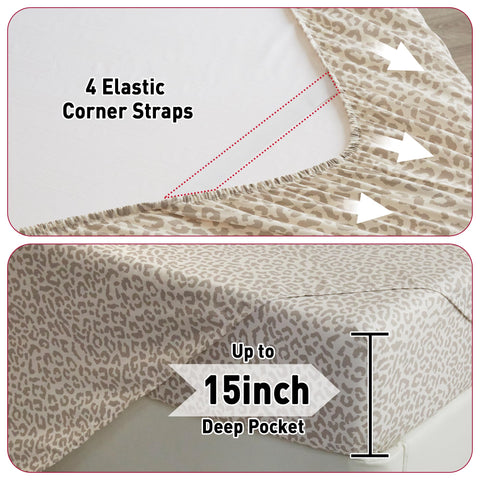 Drozeeo beige leopard colors stay vibrant through many washes.