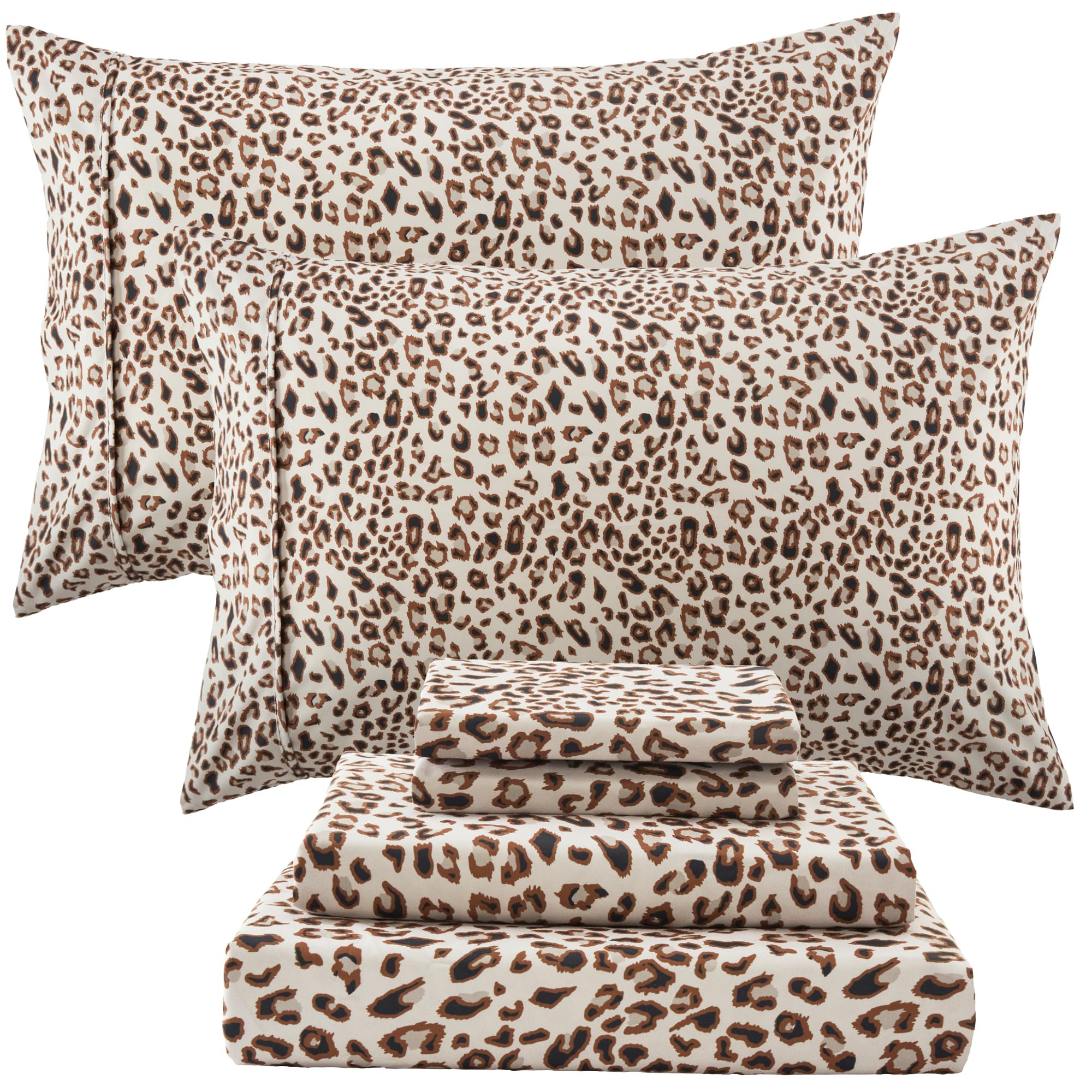 Drozeeo queen leopard print sheets add bold style with breathable comfort.