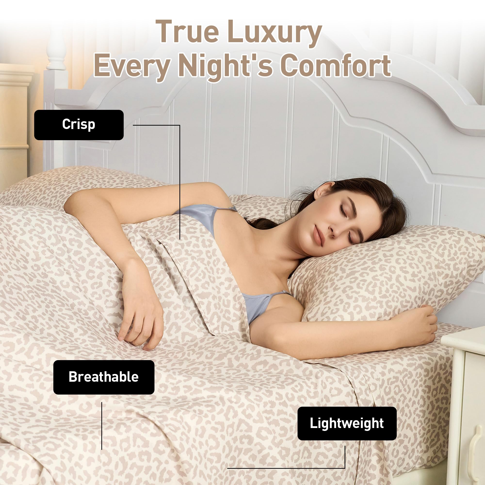 Drozeeo fitted sheet with a 15-inch pocket grips the queen mattress securely.
