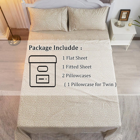 Drozeeo 4-piece queen sheet set includes two pillowcases for coordinated look.