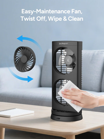 DR.PREPARE desk fan ideal for bedrooms, dorms, and offices.