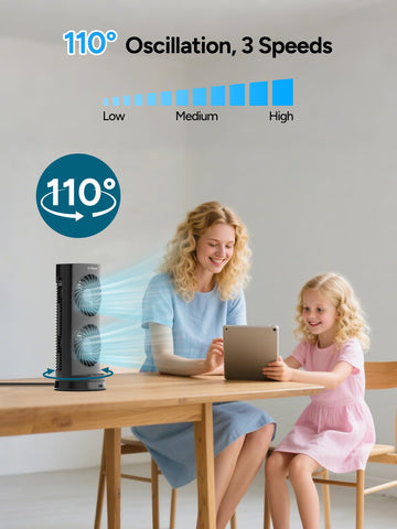 DR.PREPARE desk fan USB-C powered for flexible power options.