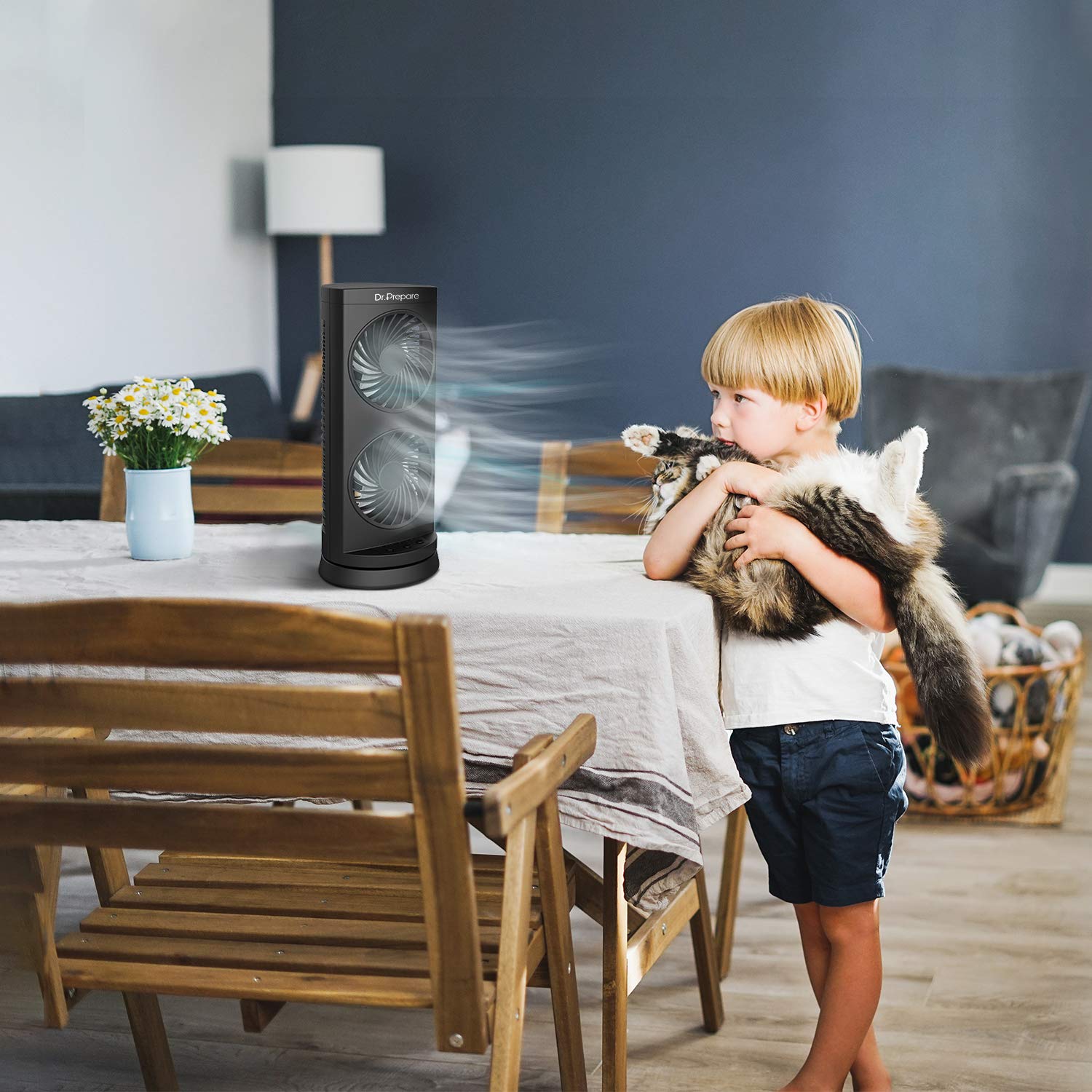 DR.PREPARE in a dorm room delivering compact, personal cooling.