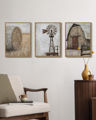 Drsoum farmhouse cornfield landscape brings countryside ambience to any room