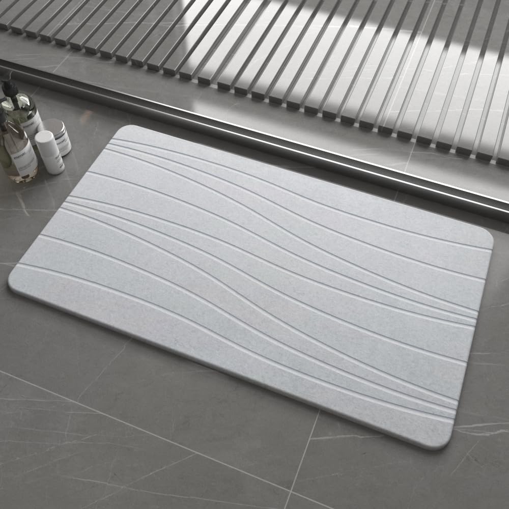 Drvykkn extra-large stone bath mat 30x17 inches for rapid drying
