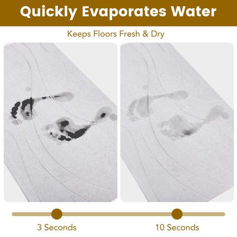 Drvykkn rapid-absorbent diatomite mat wicks moisture quickly