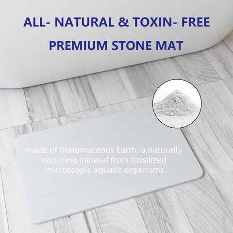 Drvykkn stone bath mat being refreshed by light sanding