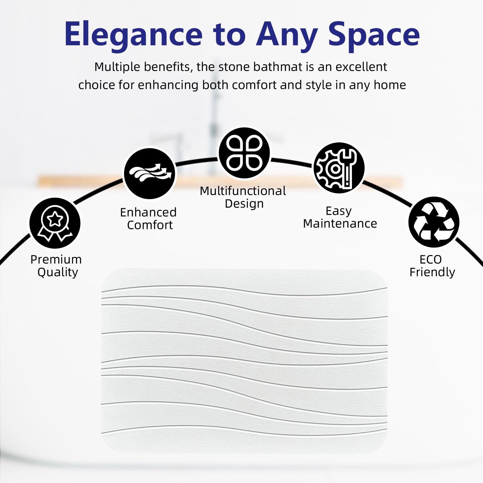 Drvykkn stone bath mat easy care with light sanding to refresh absorbency
