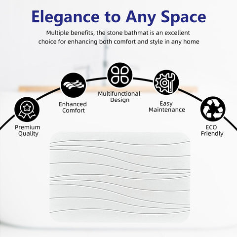 Drvykkn stone bath mat easy care with light sanding to refresh absorbency