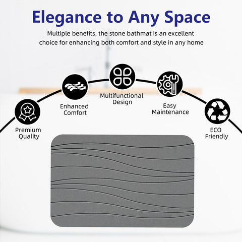 Drvykkn stone bath mat by kitchen sink and entryway